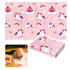 Cheqo® Opvouwbaar Speelkleed - Luiermat - Speelmat - Kruipmat - Unicorn Eenhoorn Design - Hypoallergeen Kunststof
