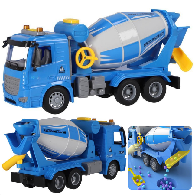 Cheqo® Betonwagen Speelgoed - Betonmixer Speelgoed Truck - Licht en Geluid - Kunststof