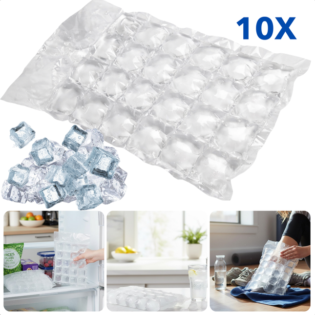 Cheqo® IJsblokzakjes - IJsblok Zakjes - IJsblokjes Zakjes - IJsklontjes Zakjes - IJsklontzakjes - IJszakjes - IJsblokjes Maken - IJsklontjes Maken - IJsblokjeszakjes