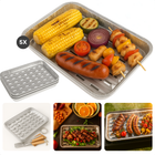 Cheqo® BBQ Grillschalen Aluminium - Barbecue Grillschaal - Set van 5 - Vetopvang BBQ - Wegwerp BBQ Schaal