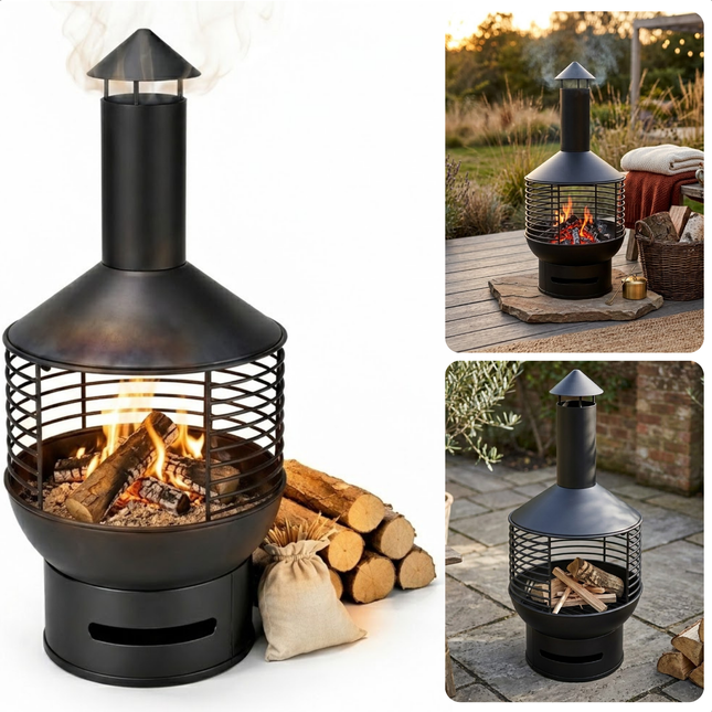 Cheqo® Sfeerhaard Buiten - Tuinhaard - Terrashaard - Vuurhaard Buiten - Buitenhaard - Tuinhaard Vrijstaand - Terrashaard Vrijstaand - Vuurhaard Tuin - Buitenhaard Vrijstaand - Openhaard Buiten - Tuinhaard Zwart