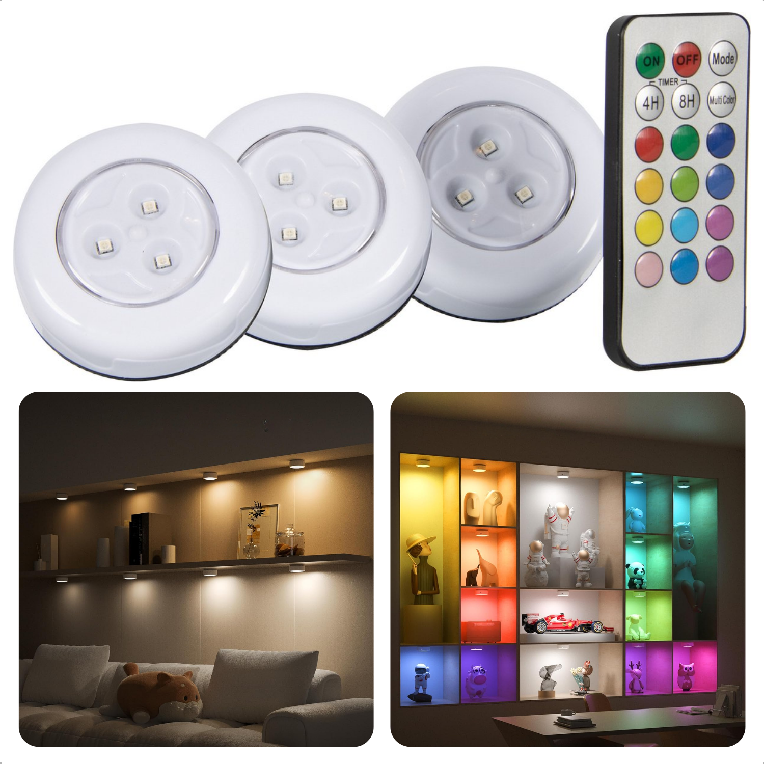 SOAIY 6er-Set LED Touch Lampe batteriebetrieben Schranklicht selbstklebend Druckleuchte Schrank Unterbauleuchte für Schränke Küche Vitrine Regal SOAIY 6er-Set LED Touch Lampe batteriebetrieben Schranklicht selbstklebend Druckleuchte Schrank Unterbauleuchte für Schränke Küche Vitrine Regal