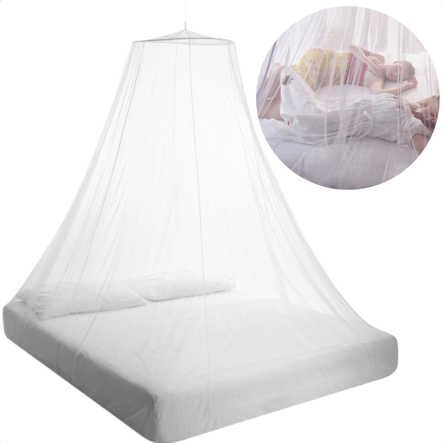 Cheqo® Klamboe Tweepersoons - Muskietennet - Muggennet - Muggenbescherming Bed - Katoen