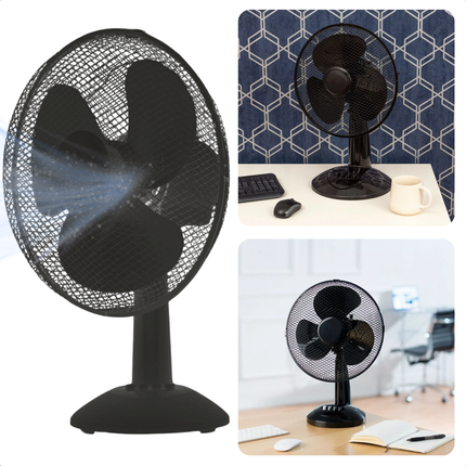 Cheqo® Tafel Ventilator - Bureau Ventilator - Tafelventilator - Airco Alternatief - Stille Aircooler - Zwart - Compact en Krachtig