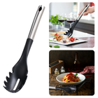 Cheqo® Spaghettilepel - Spaghetti Lepel - Pastalepel - RVS/Nylon - Zwart Keukengerei