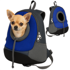 Cheqo® Honden Draagtas - Hongenrugzak - Draagzak Hond - Kleine Honden Rugzak - Dierentas - Ook voor Katten - Polyester - Blauw