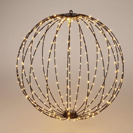 Lichtbol 240 Led - Metaal - 40 Cm - Met Timer -  Warm Wit