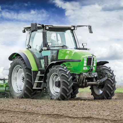Strandlaken voor Kinderen - 75x150 cm - Tractors en Natuur Print - Groen - Poly Velours