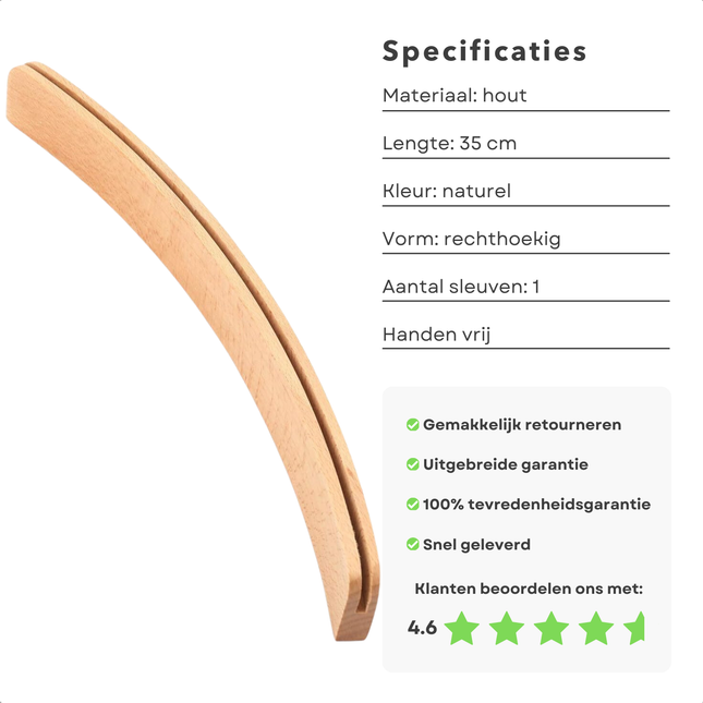 Cheqo® Houten Kaartenhouder - Kaarthouder - Speelkaarthouder - Kaarthouders - Ideaal voor Spelkaarten - Handige Houten Houder