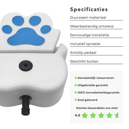Cheqo® Honden Waterfontein Met Pedaal - Verkoeling Zomer - Fontein voor Honden - Tuinslang Speelgoed