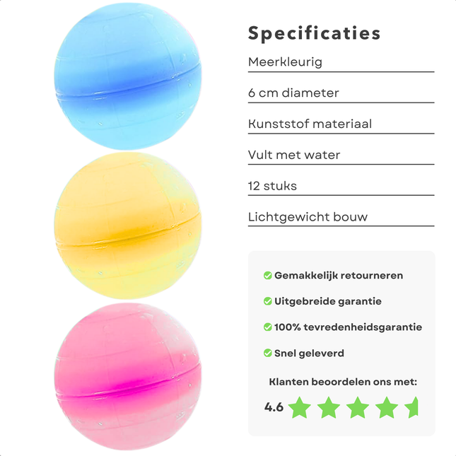 Cheqo® Herbruikbare Waterballonnen - Waterbal - Waterballon - Waterballen Set - Zwembadspeelgoed Voor Kinderen - Zwembad Speelgoed - Waterspeelgoed