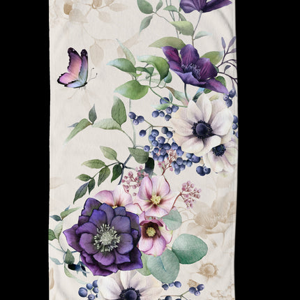 Strandlaken voor Kinderen 100x180 cm - Bloemen en Vlinder Print - Multi - Good Morning - Oeko-Tex Gecertificeerd