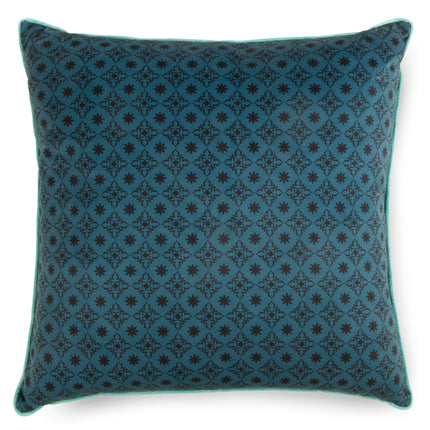 HIP Sierkussen 48x48 cm - Mandala en Luipaard Print - Groen/Blauw - Polyvelvet - Oeko-Tex Gecertificeerd