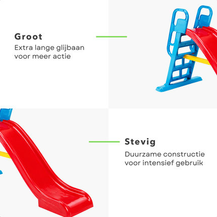 Cheqo® Waterglijbaan - Water Glijbaan - Glijbaan Met Wateraansluiting - Glijbaan Met Water - Glijbaan Voor Buiten - Buitenglijbaan - Kinder Glijbaan - Glijbaan Peuter