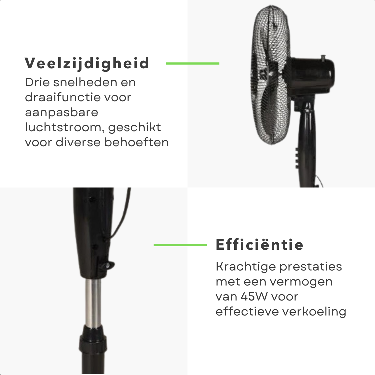 VEVOR Mistventilator, 61,6 cm oscillerende, waterdichte ventilator, 3 snelheden, 7000 CFM, commerciële of particuliere ventilator voor het koelen van magazijnen, kassen, werkplaatsen VEVOR Mistventilator, 61,6 cm oscillerende, waterdichte ventilator, 3 snelheden, 7000 CFM, commerciële of particuliere ventilator voor het koelen van magazijnen, kassen, werkplaatsen