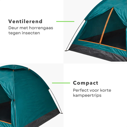 Cheqo® 2 Persoons Tent - Koepeltent 2 Persoons - Monodome Tent - Festivaltent 2 Persoons - Kampeertent 2 Persoons - Outdoor Tent 2 Persoons - Camping Tent 2 Persoons