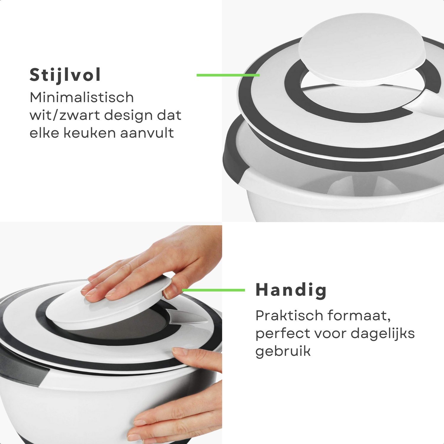 Grote Mengkom met Deksel - 5L - Beslagkom - Mixkom - Mengkommen Grote Mengkom met Deksel - 5L - Beslagkom - Mixkom - Mengkommen