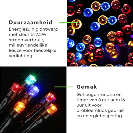 Cheqo® Kerstverlichting - Kerstboomverlichting - Kerstlampjes - 30m - 1500 LED Lampjes - Voor Binnen en Buiten - Timer - Veelkleurig - 8 Lichtfuncties - Lang Snoer - Multicolor - Gekleurde Kerstverlichting - Sfeerverlichting - Feestverlichting Kerstboomverlichting