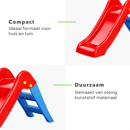 Cheqo® Kinderglijbaan - Glijbaan Kinderen - Glijbaan Peuter - Glijbaan Binnen - Glijbaan Buiten - Glijbaan Met Trap - Vrijstaande Glijbaan