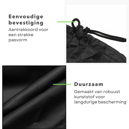 Cheqo® Waterdichte Tuinstoelhoes - Beschermhoes voor Buitenmeubilair - Trekkoord - 66 x 66 x 107 cm - Afdekhoes - Beschermhoes Tuinset - Tuinsetbescherming - Waterdicht - UV Bestendig - Extra Sterk - Stoelhoezen tuinmeubelhoezen