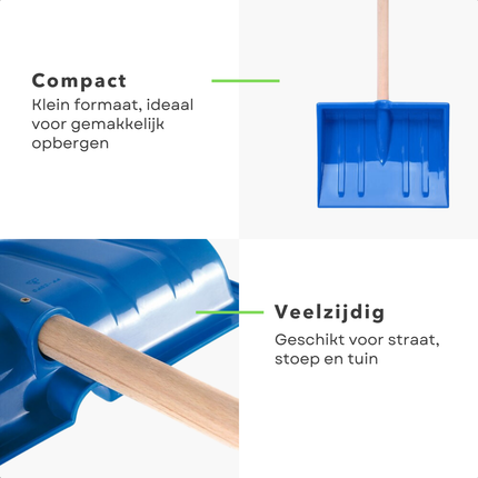 Cheqo® Sneeuwschuiver voor Kinderen - Sneeuwruimer - Sneeuwschep - Compact Kunststof - Voor Stoep en Tuin