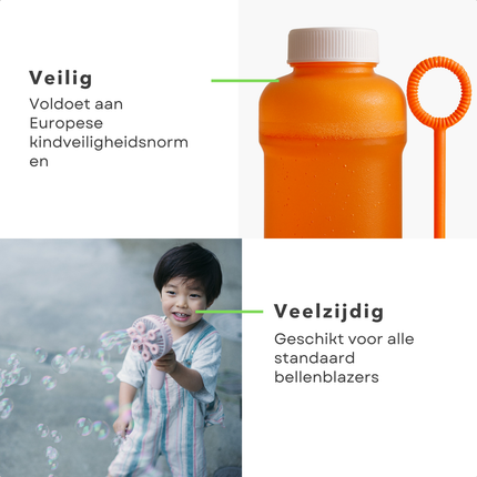 Cheqo® Bellenblaas Navulling 1000 ml - Bellenblaas Vloeistof - Ook voor Bellenblaasmachines - 1 Liter