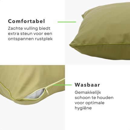 Cheqo® Hondenkussen - Huisdierbed - Hondenmand - Benchkussen - Hondenbed - Waterdicht - Voor Grote Honden - Groen