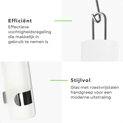 Cheqo®  Waterverdampers - Verwarming Accessoires - Luchtbevochtigers - Vochtigheidsregelaar -  2 Stuks - Voor de Verwarming - Luchtvochtigheid Verhogen - Diameter 5 cm - 23cm H - Stijlvol Ontwerp Luchtbevochtigers