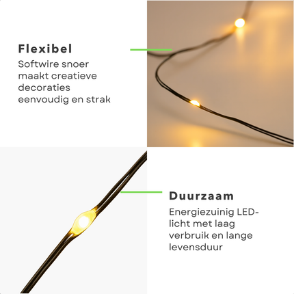 Cheqo® LED Kerstverlichting - Kerstlampjes - Kerstboomverlichting - Extra Warm Wit - 180 LED Lampjes - 13.5 Meter - Binnen en Buiten - Flexibel Snoer - 8 Lichtfuncties - Energiezuinig - IP44 Adapter - Kerstboom Verlichting