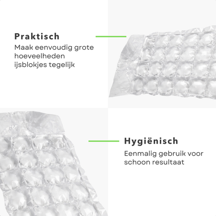 Cheqo® IJsblokzakjes - IJsblok Zakjes - IJsblokjes Zakjes - IJsklontjes Zakjes - IJsklontzakjes - IJszakjes - IJsblokjes Maken - IJsklontjes Maken - IJsblokjeszakjes