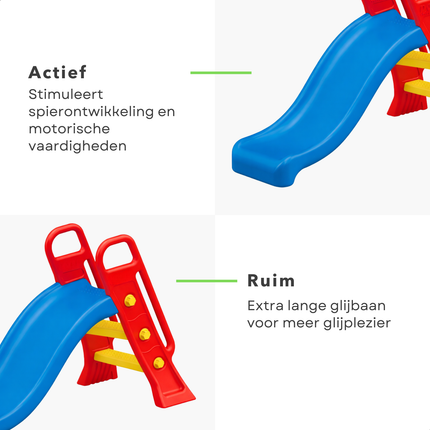 Cheqo® Kinderglijbaan - Glijbaan Kinderen - Glijbaan Peuter - Peuter Glijbaan - Glijbaan Voor Peuters - Glijbaan Voor Kinderen - Glijbaan Binnen - Glijbaan Buiten - Glijbaan Binnen En Buiten - Glijbaan Vanaf 2 Jaar