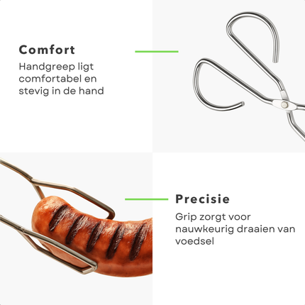 Cheqo® PRO BBQ Tang - Barbecue Tang - Vleestang - Keukentang - Serveertang - Keuken Tang - RVS
