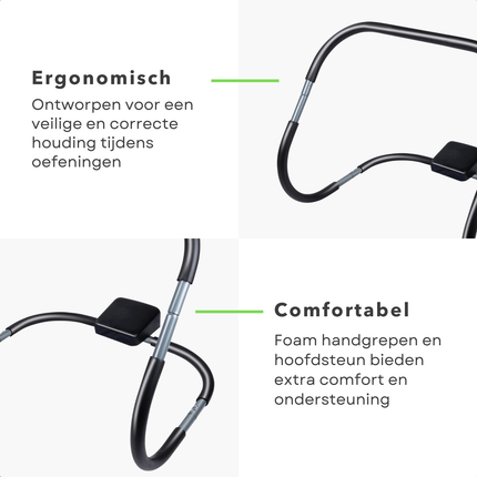 Cheqo® Buikspiertrainer - Ab Trainer voor Thuisgebruik - Buikspierapparaat - Buiktrainer