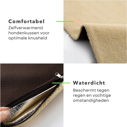 Cheqo® Luxe Hondenkussen - Voor Huisdieren - Natuurlijke Warmtebron - Isolerend - 66 x 48 cm - Voor Hond & Kat - Warmtekussen - Hondenkussen - Hondenmat - Kattenmat - Warmtemat - Zacht & Comfortabel Hondenkussens