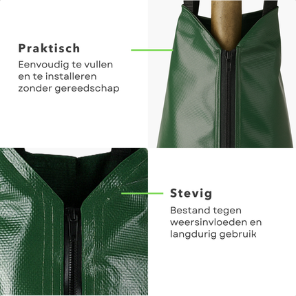 Cheqo® Waterzak Boom Irrigatie - 75 Liter - Kunststof - Irrigatiesysteem voor Bomen - Met Ritssluiting