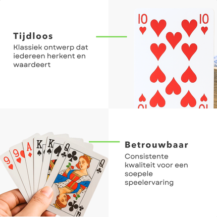 Cheqo® Speelkaarten Rood En Blauw - Poker Speelkaarten - Speelkaarten Set - Speelkaarten Voor Pokeren - Spelkaarten - Kaartspel