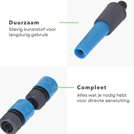 Cheqo® Tuinsproeier - Sproeier - Sproeier Set - Tuinsproeier Set - Watersproeier - Tuinslang Set - Tuinslang Adapter Set