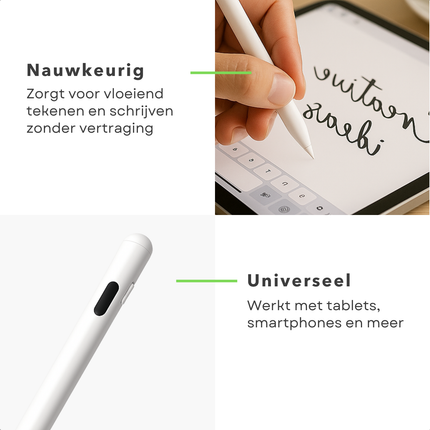 Cheqo® Stylus Pen voor Tablet , Apple iPad en Android - Ergonomisch - Pencil Voor Tablets en Smartphones - Aluminium - USB-C