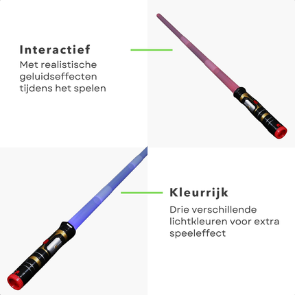 Cheqo® Lichtzwaard - Lightsaber - Lichtzwaard Speelgoed - Lichtzwaard Met Geluid - Lichtzwaard Met Licht - Uitschuifbaar Lichtzwaard - Lichtzwaard Voor Kinderen - Lichtzwaard Verkleedaccessoire - Lichtzwaard Rollenspel - Lichtzwaard Met Kleuren