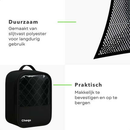 Cheqo® Aanhangernet - Aanhangwagennet - Afdeknet Aanhanger 2x3m - Aanhanger Net - Veiligheidsnet voor Aanhanger