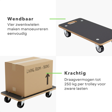Cheqo® Meubelroller - Meubelrollers - Meubeltransporter - Meubelverplaatser - Transportroller - Transport trolley - Verhuis trolley - Transport dolly - Meubelhondje - Transporthulp - Verhuis hondje
