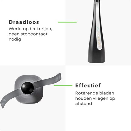 Cheqo® Vliegenverjager voor op Tafel - Vliegenverjager Tafel - Fly Fan - Vliegen Ventilator - Vliegenventilator - Vliegen Waaier - Vliegenverjager - Insectenverjager voor op Tafel - Insectenverjager Tafel