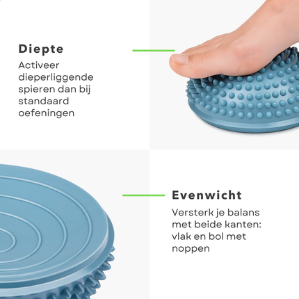 Cheqo® Balance Pods Set - Balanstrainer - Balanskussen - Balansbord voor Spierversterking & Coördinatie - Max. 150 KG