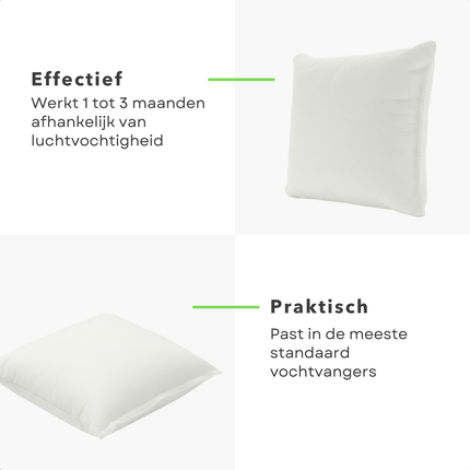 Cheqo® Vochtvanger Navulling - Vochtopnemer Navulling - Vochtontrekker Navulling - Navulzak Vochtvanger - Navulzak Vochtopnemer - Navulling Luchtontvochtiger - Luchtontvochtiger Navulling