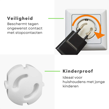 Cheqo® Stopcontactbeveiliging - Stopcontactbeschermers - Stopcontactbeschermer - Stopcontact Beveiliging - Kinderbeveiliging Stopcontact - Stopcontactbeveiliging Kind - Stopcontactbeveiliging Baby - Stopcontact Afdekking - Stopcontactbescherming