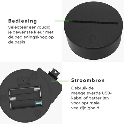 Cheqo® 3D Lamp - Dinosaurus - Spinosaurus - 7 Kleuren - LED Lamp - USB of Batterijen - 17cm - LED Illusie - Bureaulamp - Nachtlampje - Sfeerlamp - Dimbaar - Cadeau voor Kinderen - Lange Levensduur Kindertafellampen