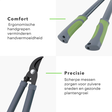 Cheqo® Snoeischaar - Tuinsnoeischaar - Takkenschaar - Tuinschaar - Snoeischaar Tuin - Snoeischaar Takken - Snoeischaar Struiken - Snoeischaar Heg - Snoeischaar Groen