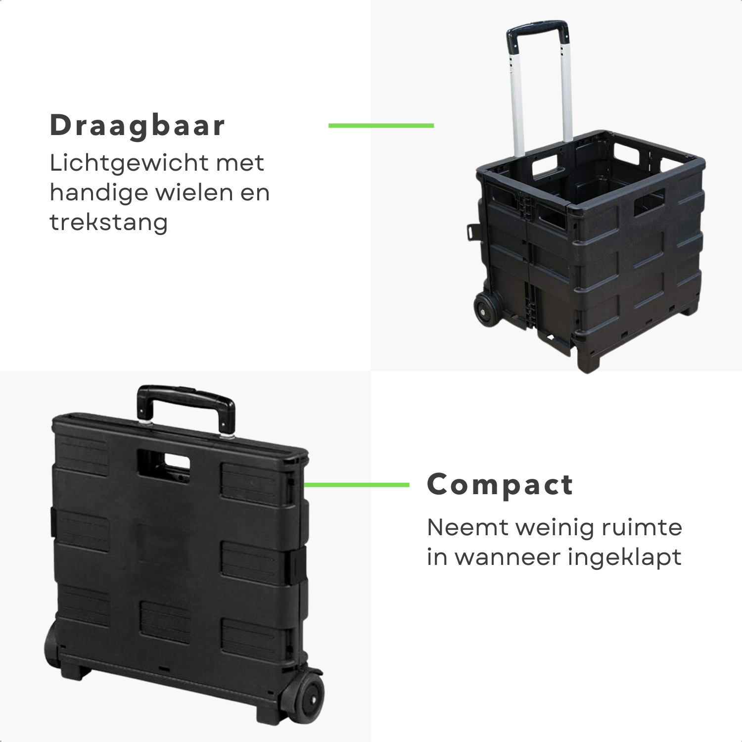 EULANT Foldable Storage Box Foldable Shopping Rolls,Portable Trolley Storage Box, Maximum Capacity 60L EULANT Foldable Storage Box Foldable Shopping Rolls,Portable Trolley Storage Box, Maximum Capacity 60L