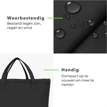 Cheqo® Schaduwdoek Vierkant - Schaduwnet - Zonwering - Zonnezeil - Luifel - Waterafstotend - 3x3 Meter - Polyester UV-bescherming - Grijs