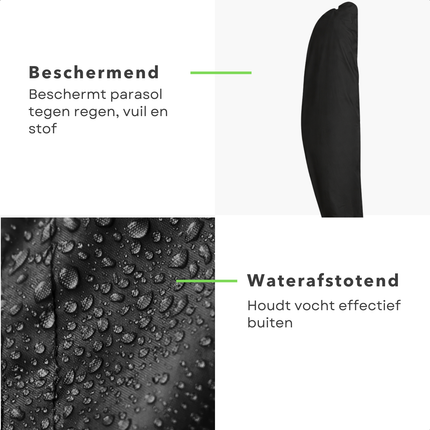 Cheqo® Parasolhoes Hangparasol - Parasolhoes Zweefparasol - Hoes voor Hangparasol - Hoes voor Zweefparasol - Beschermhoes Hangparasol - Beschermhoes Zweefparasol - Parasol Beschermhoes - Hoes Hangparasol